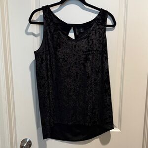 Cynthia Rowley Elegant Black Velvet Tank Top